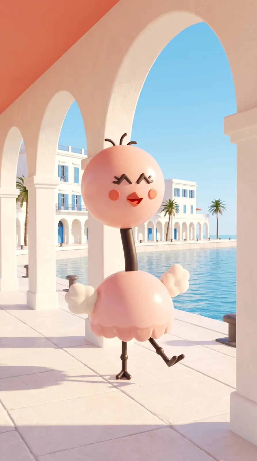 Ami se promène en bord de mer